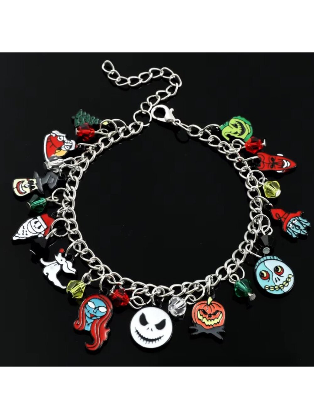 The Nightmare Before Christmas Charm Bracelet – Jack Skellington, Sally & Oogie